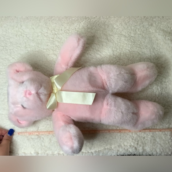 Sugarplum Pink Plush Teddy Bear with Rattle Stuffed Animal - Picture 9 of 10